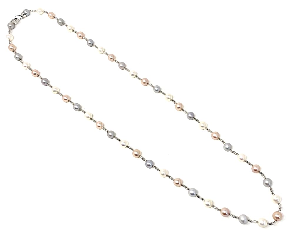 Strictly Gifts Freshwater Pearl Necklace Multicolor Pearls Stunning Handmade Gift women