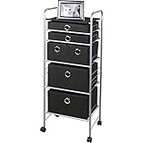 6 Drawer storage Cart (Black) (16.3