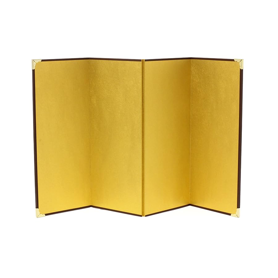 ミニ金屏風 4曲 (大) 255×425mm 金無地 (上) C526商品画像