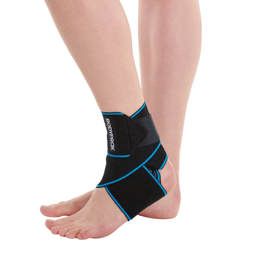 Bodyprox Ankle Support Brace, Adjustable Compression Ankle Braces for Sports Protection, One Size Fits Most for Men & Women