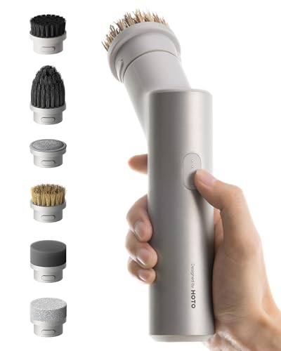 Limpiador giratorio eléctrico, IPX7, cepillo impermeable de cuerpo completo, limpiador inalámbrico de baño con 9 cabezales, hasta 22 pulgadas-libras