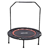 Newan Exercise Trampoline for Adult - 40" Fitness Rebounder Trampoline Handle Bar for Indoor Garden Workout Cardio Training - Foldable Design for Storage.