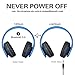 Bluetooth Headphones Over Ear, Rydohi Foldable Wireless and Wired Stereo Headset with Built-in Mic, Micro SD/TF, FM Radio, Soft Earmuffs & Light Weight for Cell Phone PC TV Travel (Black-Blue)thumb 3