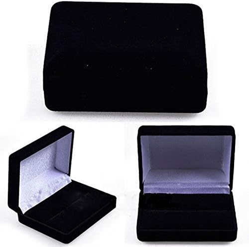 New Luxury Gorgeous Gift Velvet Jewelry Box Ring Earrings Bracelet Necklace Pendant Case Holder Organizer Black