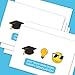 Emoji Graduation Card Pack - Set of 18 Cards, Blank Inside with White envelopes