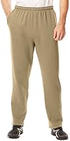 Kingsize Men's Big & Tall Fleece Open-Bottom Pants