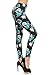 Leggings Depot High Waisted Valentine & Hearts Print Leggings for Women-Full Length-R545, Blue Rose, One Size