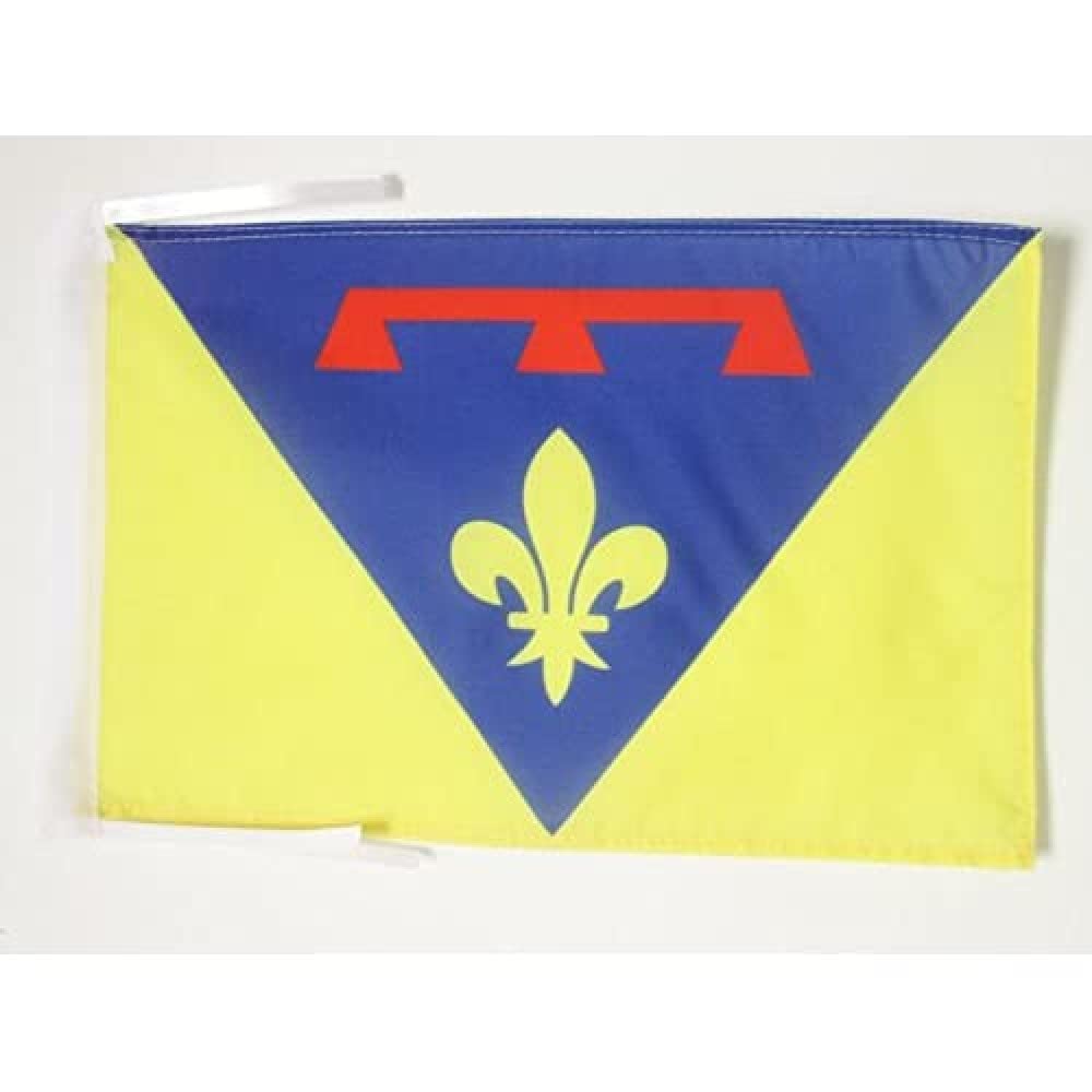 AZ FLAG - French Department of Var Flag - 18'' x 12'' - 100% Polyester France Small Banner with Two Cords - Fade Resistant - Vivid Colors - 18x12 in - 45x30 Cm — image 1
