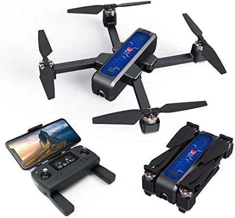 YXF22 Flying toy B4W Portable Foldable Remote Control Aircraft RC Quadcopter Drone with 2K HD Camera,Black (Color : Black)
