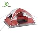 ALPHA CAMP 3 Person Camping Tent - 7' x 8' Red