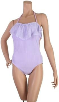Amazon Co Jp Mercuryduo マーキュリーデュオ ストライプレース ワンピース レディース水着 パープル 09m スポーツ アウトドア