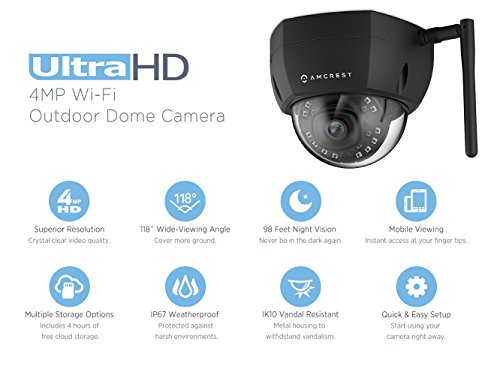 Amcrest ProHD Fixed Outdoor 4-Megapixel (2688 x 1520P) Wi