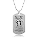 I Believe in You I Love You Son Dog Tag Necklace Gift for Son from Mom Dad (Father to Son)
