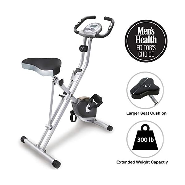 Exerpeutic Folding Exercise Bike, 8 Levels of Resistance Stationary