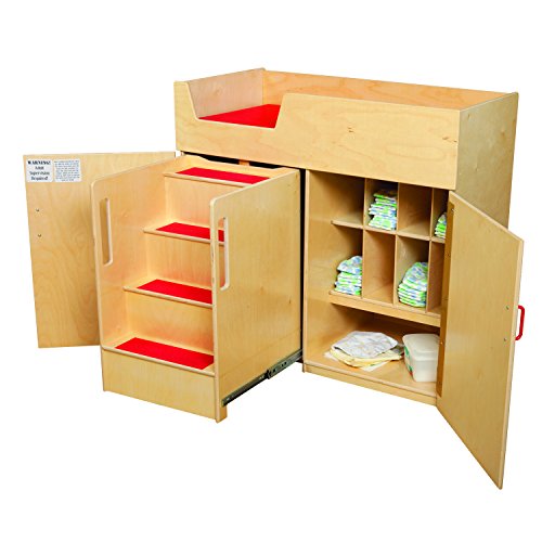 Wood Designs WD21075 Deluxe Changing Table with Safety Steps