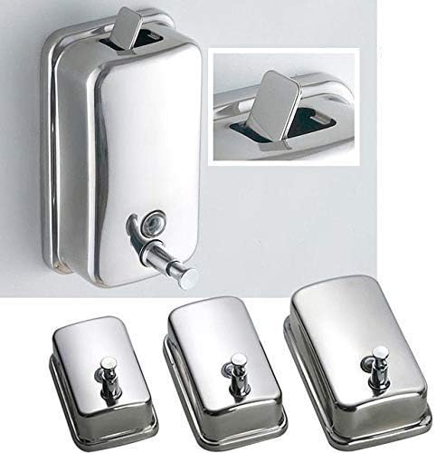 Tagve 500ml/800ml/1000ml Stainless Steel Liquid Soap Shampoo Dispensers for Bathroom (500ml)