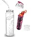 Basily Elite Infuser Water Bottle - 28 ounce - Made with Commercial Grade Tritan - PLUS Recipe Ebook INCLUDED (Red), Red
