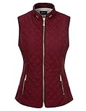 Doublju Quilted Padding Zip-Up Vest With Pockets (Plus size available)