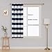 Deconovo Navy Blue Striped Blackout Curtains Rod Pocket Nautical Navy and White Striped Curtains Tie Up Curtain for Kids Room 46W X 63L Navy Blue 1 Panel