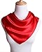 X&F Women's Solid Stain Charmeuse Neckerchief Square Scarf 23