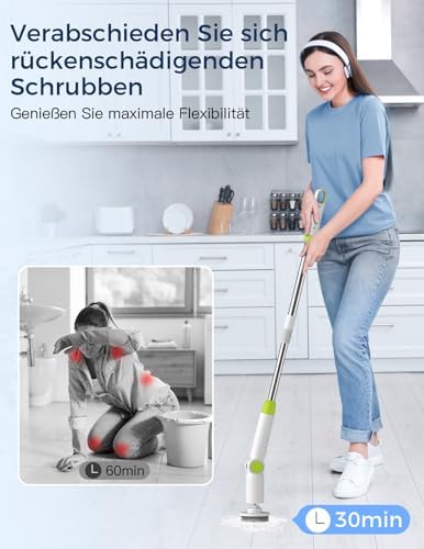Elektrische Reinigungsbürste IPX7 5000mAh Akku Reinigungsbürste