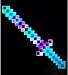 Lumistick 24 Inch Light-up Diamond Pixel Sword (1 Unit, Blue)