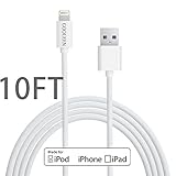 iPhone Charger, GOOLEEN 10FT Extra Long 8 pin Lightning to USB Cable Charge and Sync Charging Cord For Apple iPhone SE/6/6s/6 plus/6s plus,5c/5s/5,iPad Pro/Air/Mini,iPod Nano/Touch - White