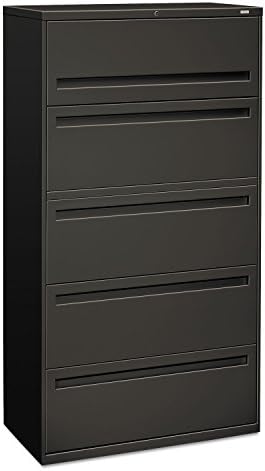HON 785LS 700 Series Five-Drawer Lateral File w/Roll-Out & Posting Shelf, 36w, Charcoal
