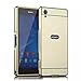 Sony Xperia XA Ultra Case, Ranyi [Mirror Series] Luxury Aluminum Metal Bumper Frame Detachable + Bling Mirror Hard Back Cover [Thin Fit & Slim] Case for Sony Xperia XA Ultra /Xperia C6 (gold)