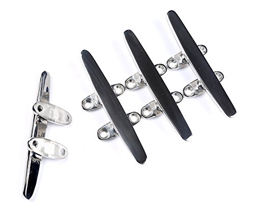 Thorn Dock Cleat Marine Boat Open Base Flat Top 6" Heavy Duty Stainless Steel (4 PCS)