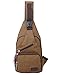 Mygreen Mens Canvas Chest Pack Cross body Outdoor Travel Bag Rucksack Sling Backpack
