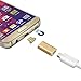 PortPlugs - Magnetic Charger Adapter/ Phone Dust Plug- Micro USB Snap On/Off Instant Power and Data Sync - Compatible with Fast Charging Android Devices (Gold)