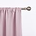 NICETOWN Thermal Insulated Blackout Curtain - Tie Up Shade for Baby's Window for Bedroom/Thanksgiving (Lavender/Baby Pink, Rod Pocket Panel, 46 inches W x 63 inches L)