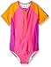 Speedo Girls' Short Sleeve Zip 1pc