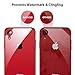 RANVOO Clear iPhone XR Case, Soft Silicone Cover with Red Electroplated Bumper Thin Slim Fit Case for iPhone XR 6.1 Inch (2018), Crystal Red