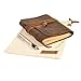 Leather Journal Lined Paper Gift Set - Refillable Journals for Men, Leather Bound Journal for Women, 5 x 7 Handmade Vintage Writing Journal. Leather Notebook to Write in, Leather Travel Journal Diary