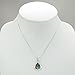 CHUVORA 925 Sterling Silver Natural Abalone Shell Inlay Teardrop Pendant Necklace, 18 inches Chain