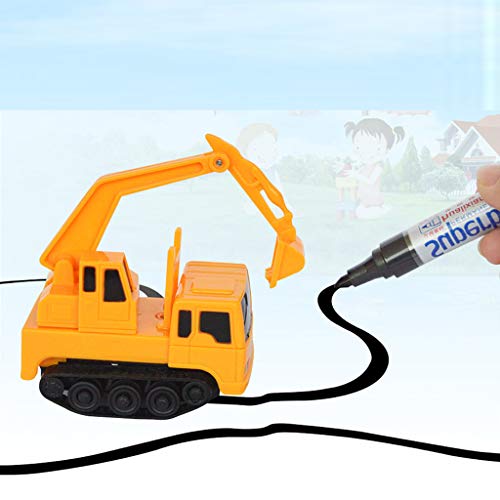 Rumas Gift Ideas Magic Inductive Construction Toys - Follow Line Engineering Vehicle Toy for Toddler Boys Girls - Preschool Toys Inductive Car Follows Black Line Toy for Kids - Thumbnail 3