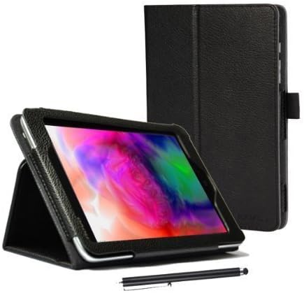 Kamor Lenovo IdeaTab Miix 2 8 case cover leather case book cover flip cover sleeve bag pouch with stylus pen for Lenovo IdeaTab Miix2 8 inch 32 GB Tablet -Black(folio case cover)
