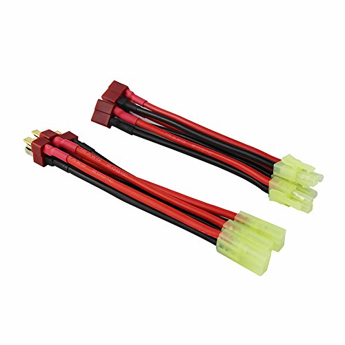 OliYin 3pairs Mini Tamiya Female Male to T plug T-plug Male Female 14AWG 3.93inch Soft Silicone Wire Switch Cable Connector(pack of 3)