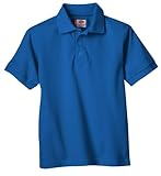 Dickies Big Boys' Short Sleeve Pique Polo Shirt, Royal Blue, Large
