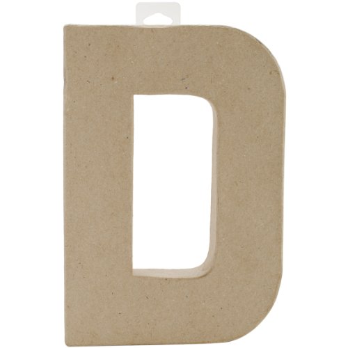 Paper Mache Letter - D - 8 x 5.5 x 1 inches