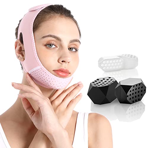Haigivesoon Chin Strap and Jaw Jawline Exerciser Set Double Chin