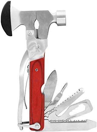Emergency Escape Hammer Portable Stainless Steel Multitool Multipurpose Tool Multifunctional Knife Axe with Hammer Plier (Axe hammer)