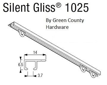 Caravan Boat Window Silent Gliss Curtain Track 800mm Top Fix