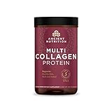 Ancient Nutrition Multi-Collagen Protein Powder – 5 Types of Food Sourced Collagen – Types I, II, III, V, and X (8.6oz)