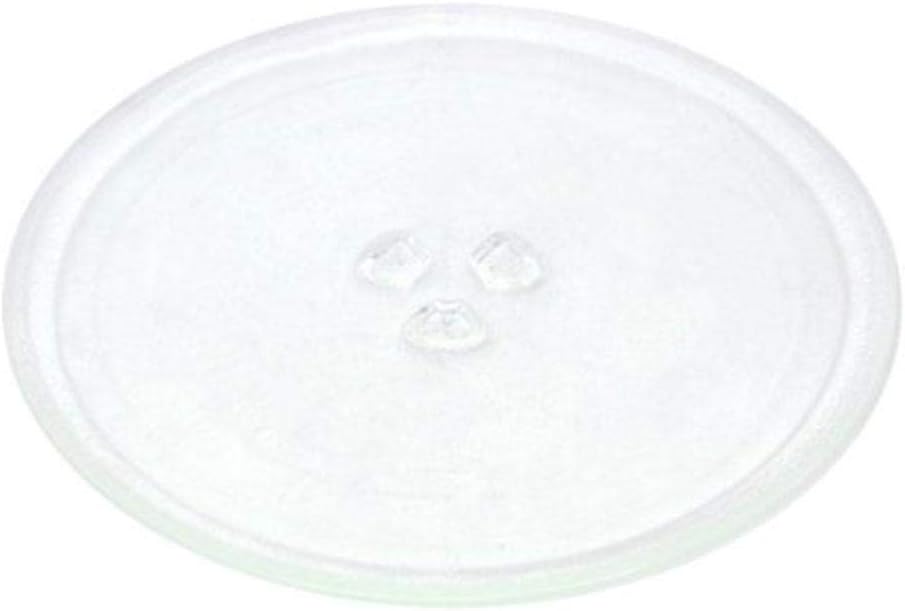 Ksksk Universal Microwave Turntable Glass Plate with 3 Fixtures, 245 mm
