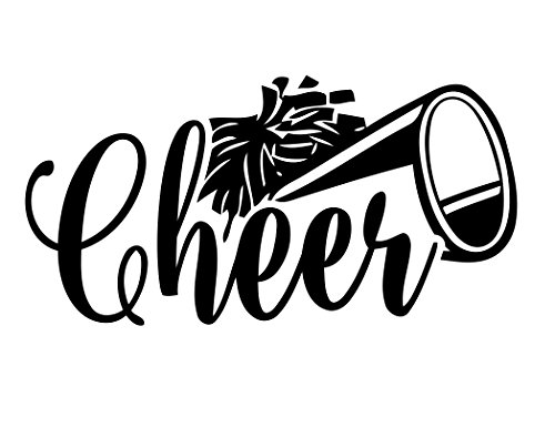 JS Artworks Cheerleading Vinyl Decal Sticker (Black)