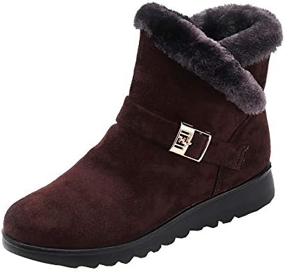 GIFC Fashion Women's Winter Ankle Short Snow Boots Fur Ladies Footwear Warm Shoes
