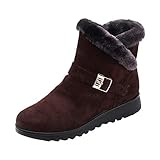 Women's Winter Snow Boots Fur Lined Flock Pull On